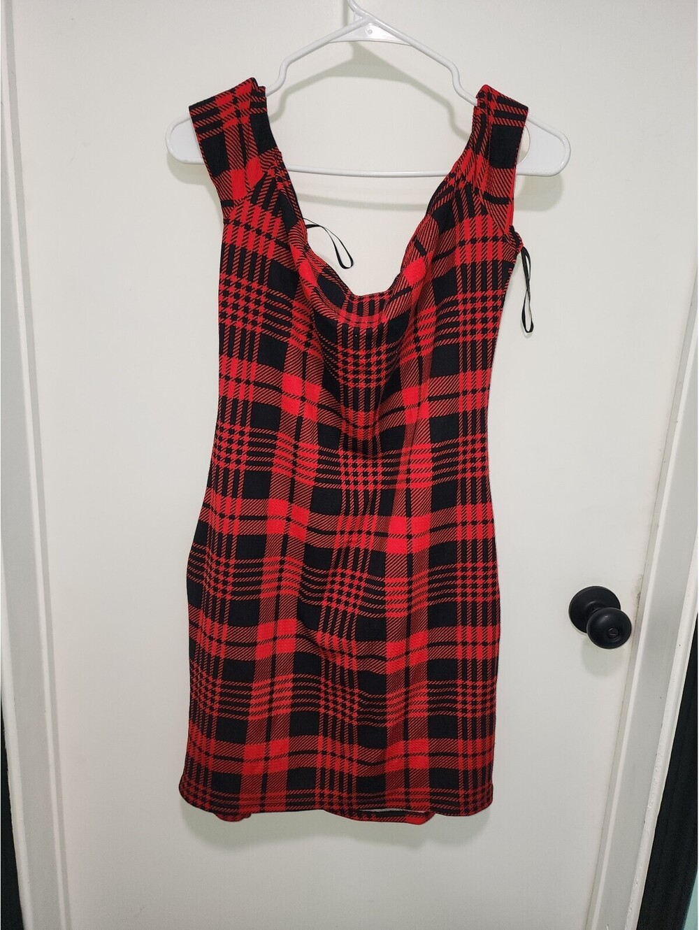 Red and Black Plaid Dress